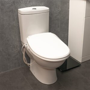 Bidet Toilet with Heated Seat | Electric Automatic Loo Toilet Seat with Bidet Cleaning with Warm Air Dryer, Night Light