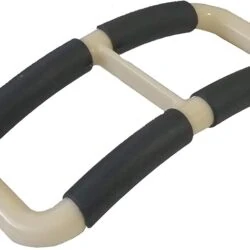 Stander Handy Handle with non-slip black grips and beige frame.