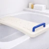 Suspended Durable Plastic Bath Board with Handle | Comes with Support Handle & Soap Holder | Width Adjustable