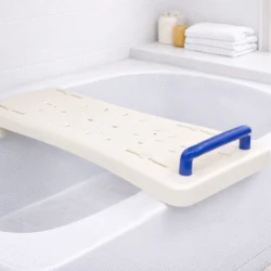 Suspended Durable Plastic Bath Board with Handle | Comes with Support Handle & Soap Holder | Width Adjustable