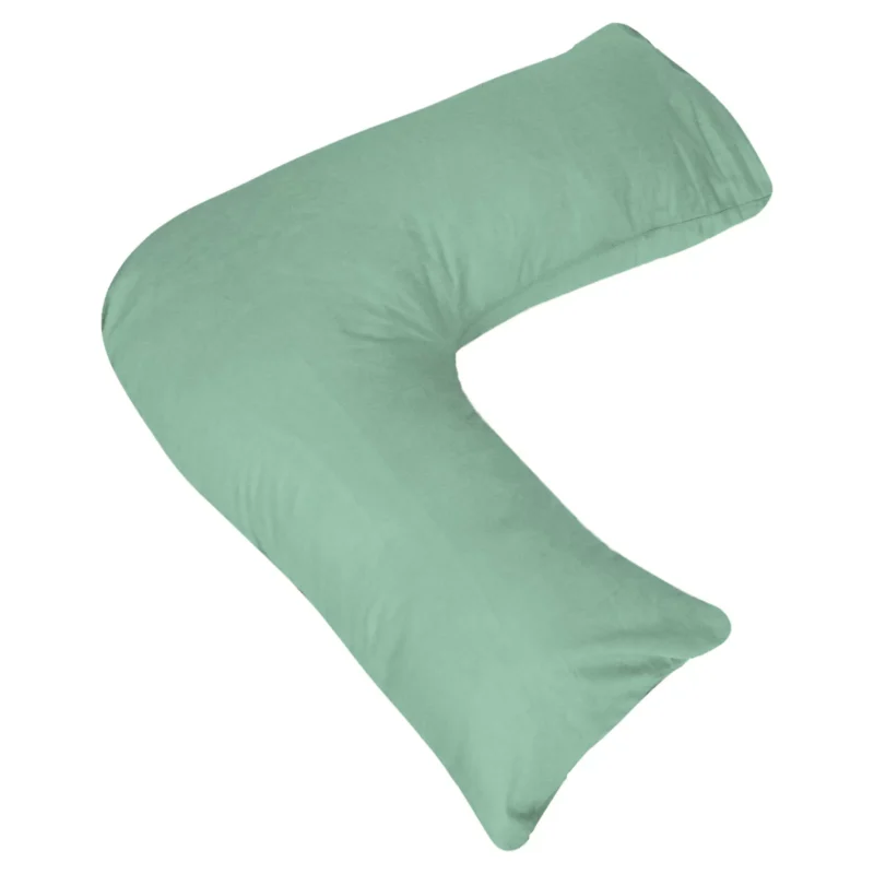 Mint V-shaped pillow for head, neck, and back support.