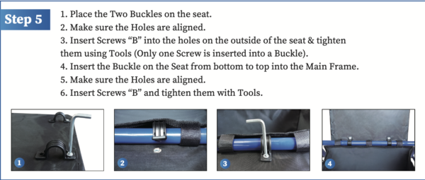 rollator seat screws