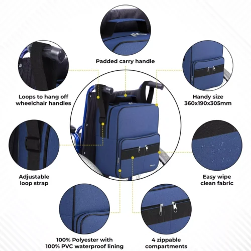 Wheelchair Bag Large Side Under Seat Storage - Image 3