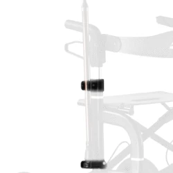 Cane holder attached to a Mobilex Puma Air Rollator.