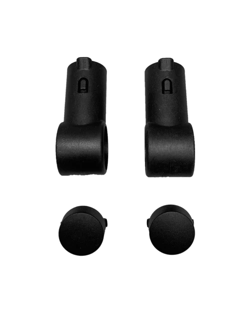 Black brake pad set for Mobilex Puma Air Rollator.