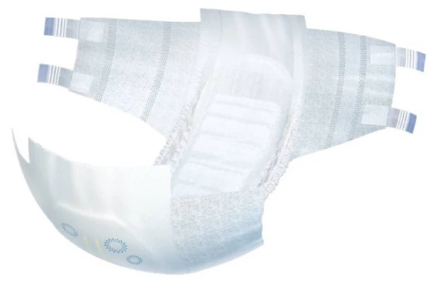 Dailee Slip Premium Maxi Plus incontinence pad with elasticated sides and fasteners.