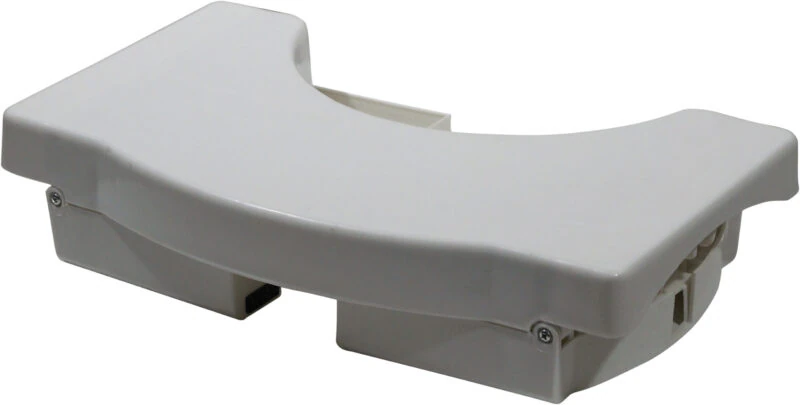 White folding toilet squat stool in a compact, folded position.