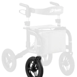 Front wheel with fork for Mobilex Puma Air Rollator Walker.