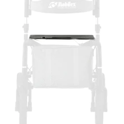 Tray accessory on a Mobilex Puma Air Rollator.