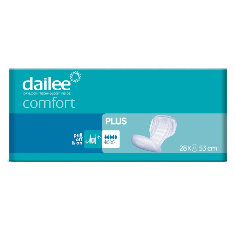 Dailee Comfort Incontinence Pads Plus size packaging.