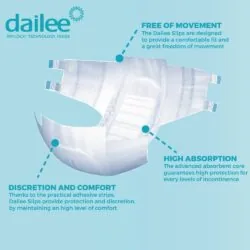 Incontinence Pads for Men & Women | Dailee Slip Premium Maxi Plus - XXL Size x 30