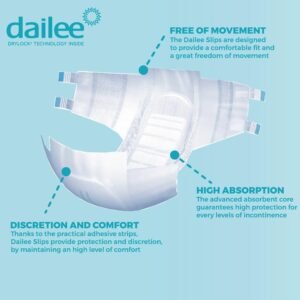 Incontinence Pads for Men & Women | Dailee Slip Premium Maxi Plus – XXL Size x 30