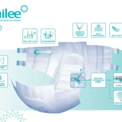 Dailee Slip incontinence pad with features highlighted.