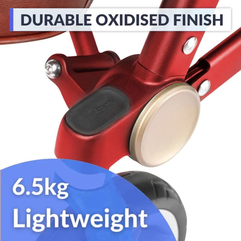 Lightweight Folding 4 Wheeled Walker with Seat | Uplivin Trive Rollator with Oxidized Finish & 8" Wheels | 1 Step Double Folding - Image 27