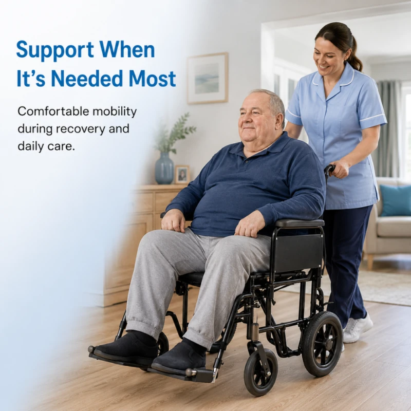 Heavy Duty Attendant Propelled Transit Wheelchair