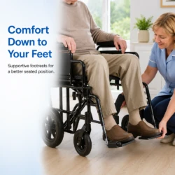Heavy Duty Attendant Propelled Transit Wheelchair
