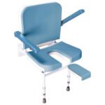 Wall Mounted Shower Seat | With Large Removable Padded Back and Seat | Fold Away Duo Deluxe 2-in-1 Shower Seat - Image 1