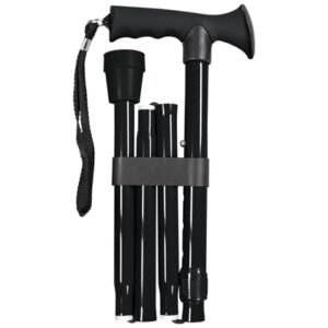 Soft Grip Gel Handle Walking Stick | Folding Walking Stick with Gel Handle