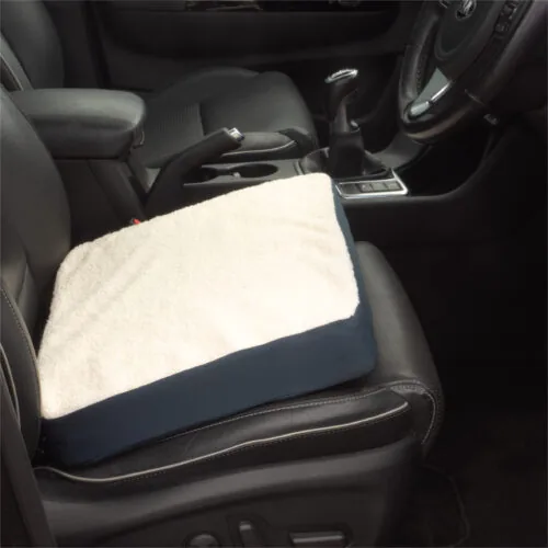 Gel seat cushion placed on a car seat.