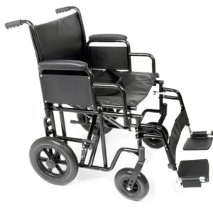 Bariatric Heavy Duty Transit Wheelchair | Heavy Duty Attendant Propelled Transit Wheelchair with Extra Wide Seat