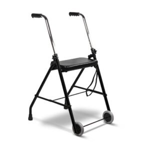 Lightweight Walking Frame with Seat | Foldaway Wheeled Walker | Height Adjustable | Ergonomic Handles