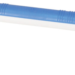 White and blue suction grab bar with vacuum suction cups.