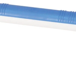 White and blue suction grab bar with vacuum suction cups.