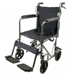Folding Transit Wheelchair with Attendant Brake | Ultra Lightweight Travel Wheelchair | Weighs Only 10kg