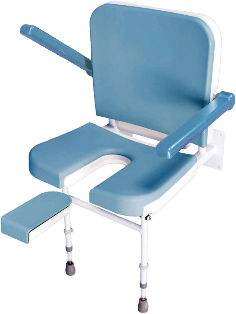 Wall Mounted Shower Seat | With Large Removable Padded Back and Seat | Fold Away Duo Deluxe 2-in-1 Shower Seat - Image 2
