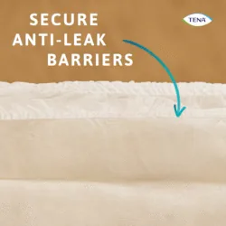 Close-up of Tena Pants Bariatric showing secure anti-leak barriers.