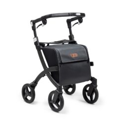 Rollz Flex Shopper rollator with a large black shopping bag.