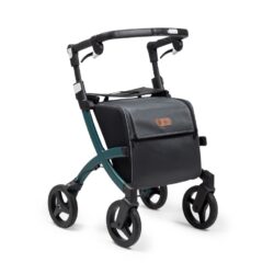 Rollz Flex Shopper rollator with a large black shopping bag.
