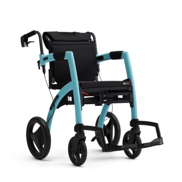 rollator and wheelchair- rollz motion 2.1 regular rollator wheelchair for elderly white