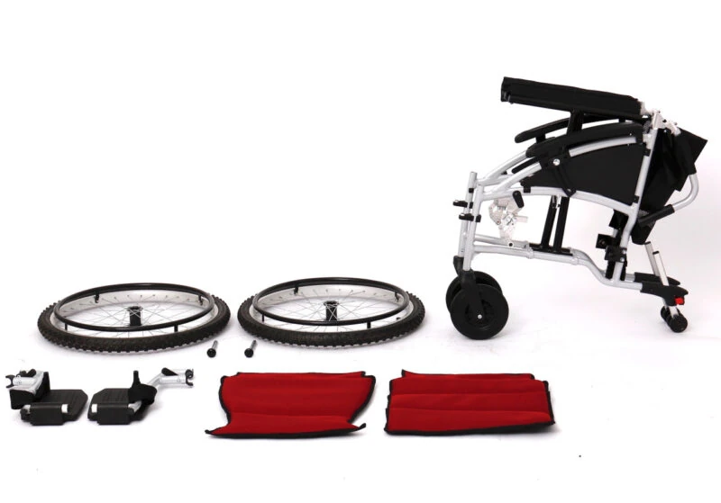 Lightweight All-Terrain Self-Propelled Wheelchair | Compact & Folding Wheelchair | Bike-Style 24 inch Pneumatic Tires - Image 6