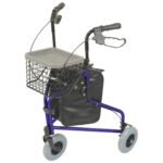 3 Wheel Rollator with Bag and Basket | Lightweight Tri Walker - Image 1