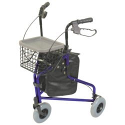 3 Wheel Rollator with Bag and Basket | Lightweight Tri Walker - Image 1