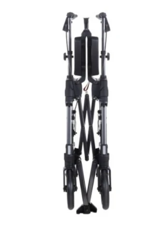 Folded view of the Bariatric EZ Fold N Go Rollator.