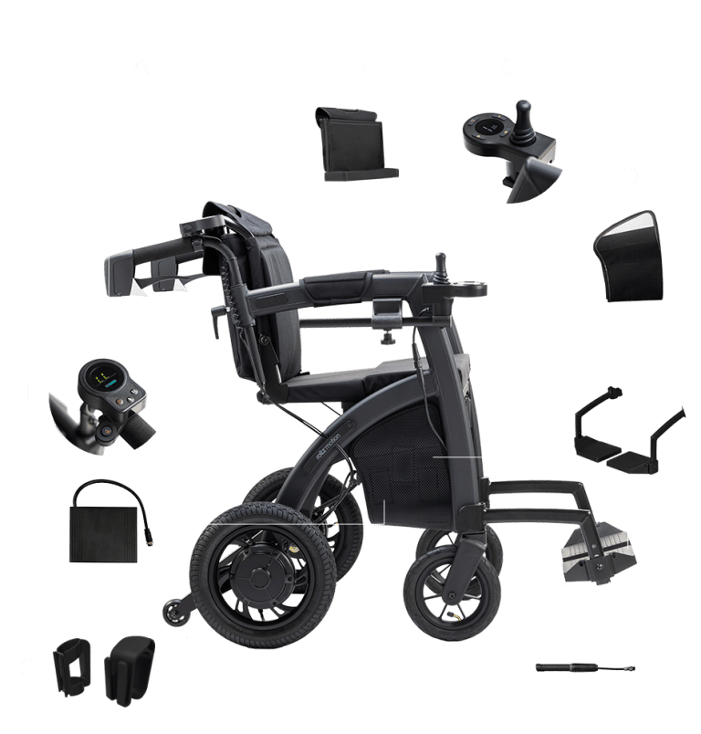 electric wheelchair and rollator for elderly