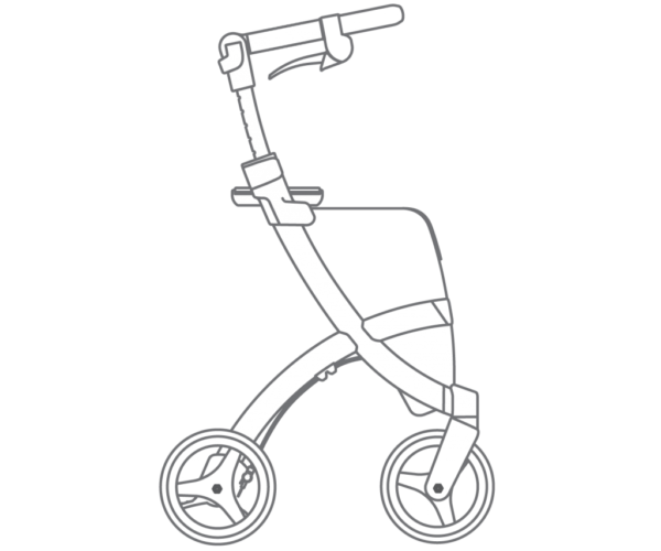 rollz flex 2 shopper, lightweight rollator with large bag for elderly-rollz flex 2