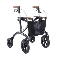 Lightest Off Road Rollator for All Terrain | Saljol Allround Crossover Rollator With Net Bag | Weighs only 6.6kg