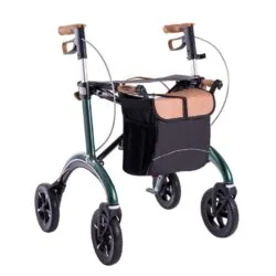 Stable Lightweight Saljol Carbon Rollator | With All-Terrain Tyres | Protect Arms & Wrists
