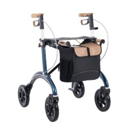 Saljol Carbon Rollator with ergonomic cork handles and storage bag.