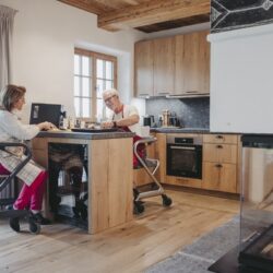 Saljol Indoor Rollator with Wooden Seat - Image 2