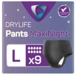 Drylife Maxi Night | Disposable Incontinence Pants| For Unisex | 2x Pack of 9 | L & XL Sizes - Image 1