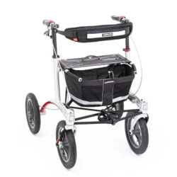 Trionic Walker Rollator 12er with large wheels and storage basket.