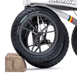 Close-up of Trionic Veloped Sport 12er wheel with X-Country tire.