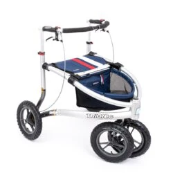 Trionic Veloped Sport 12er rollator with navy and red accents.