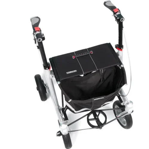 Top view of Trionic Walker 9er showing handlebars and storage basket.
