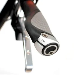 Close-up of ergonomic hand grip with visible torque marking.