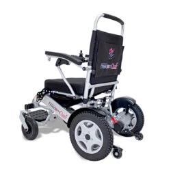 Rear view of the Freedom Chair DE08L electric wheelchair.